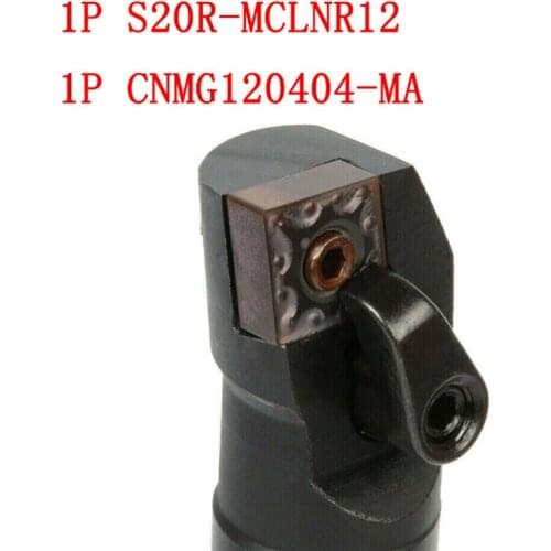 S20R-MCLNR12 Boring Bar Holder Lathe Turning Tool + 1PCS CNMG1204 Insert+Wrench