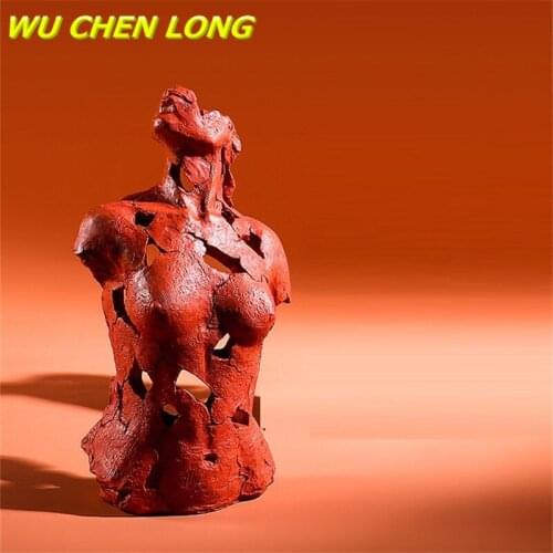 WU CHEN LONG Painted Figure Figurines Incomplete Beauty Ornaments Art Statue Resin Broken Body Figure Sculpture Home Decor R5485