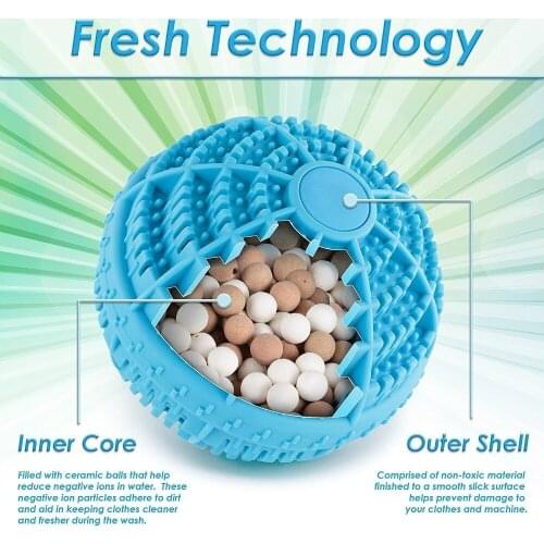 Eco Friendly Magic Washing Ball Reusable Non-Toxic Detergent-Free Laundry Ball Color Random