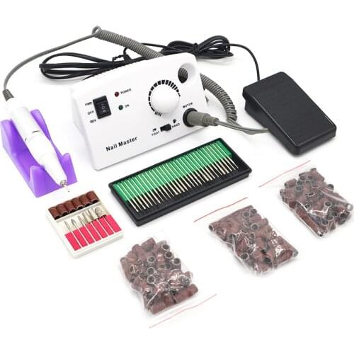 35000 RPM White Electric Nail Drill Machine Set Mill Cutter Machine for Manicure Nail Tips Manicure Electric Nail Pedicure Tools