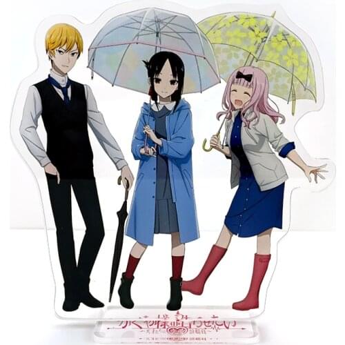 Kaguya sama Love is War Shinomiya Kaguya Shirogane Miyuki Fujiwara Chika acrylic stand figure model holder cake topper anime