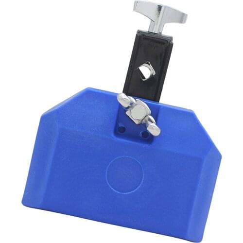 Blue Plastic Cow Bell Percussion Musical Accessory High Pitched Cowbell New