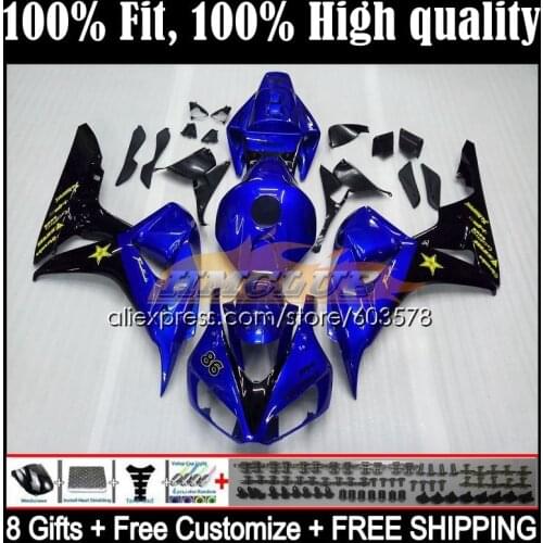 Injection Body For HONDA CBR 1000 RR CC CBR 1000RR 1000CC 49CL.21 CBR1000RR 06 07 CBR1000 RR 2006 2007 OEM Fairing Glossy blue