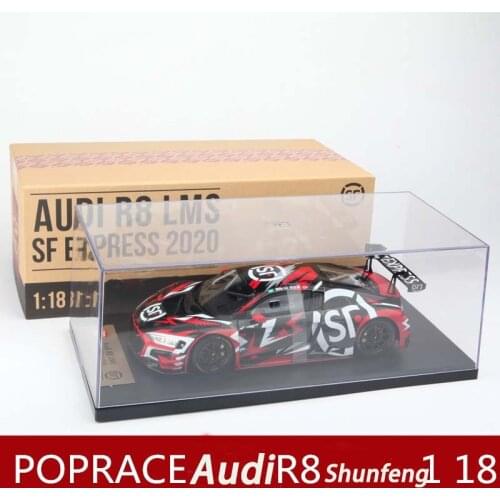 POPRACE 1:18 Audi R8 LMS SF EXPRESS 2020 DieCast Model Car Collection Limited Car model gift collection crafts