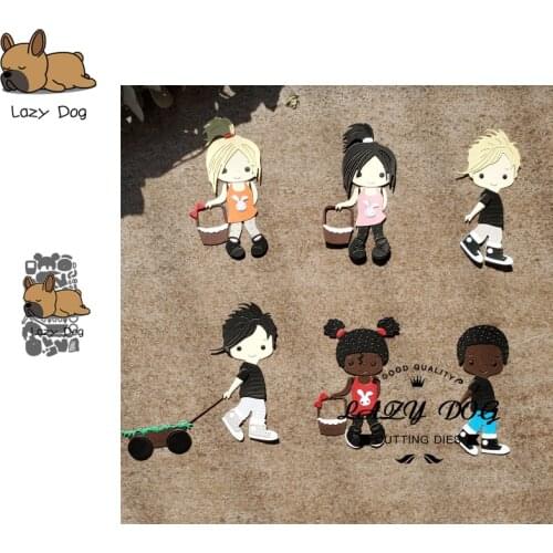 Boy and Girl Metal Cutting Dies Scrapbooking Stencil DIY Decorative Craft Embossing Die Cuts Card Making New Dies For 2019