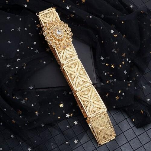 Fashion womens wedding dress waist chain metal belt follow the trend of crystal metal belt