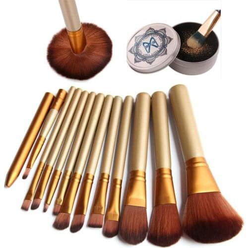 12Pcs/Set Naked 3 Cosmetics Brush Sets For Foundation Concealer Face Contouring Makeup Brushes Wool Fiber Beauty Tools