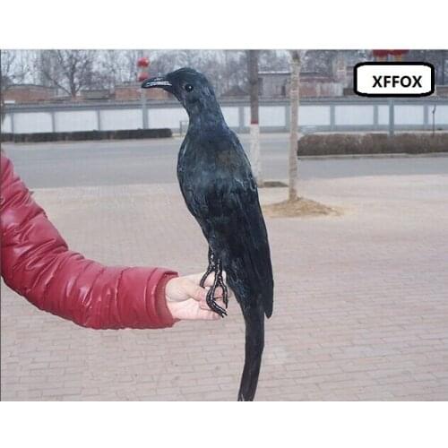 NEW big simulation crow model foam&furs black bird doll gift about 55cm xf0394