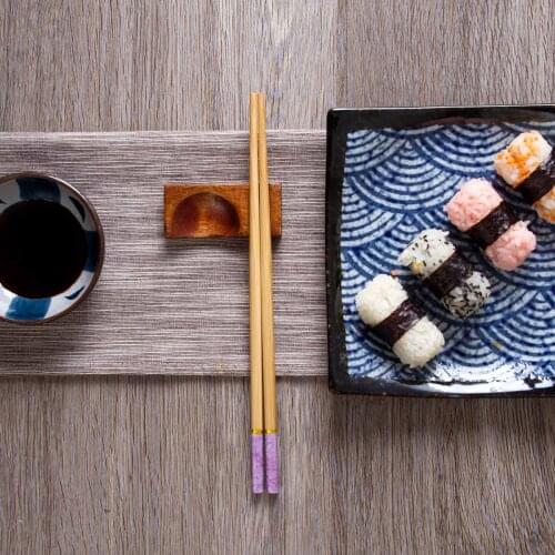 12 Pairs Reusable Handmade Wood Chopsticks Creative Natural Bamboo Children Sushi Food No Slip Tableware Home Kitchen Supplies