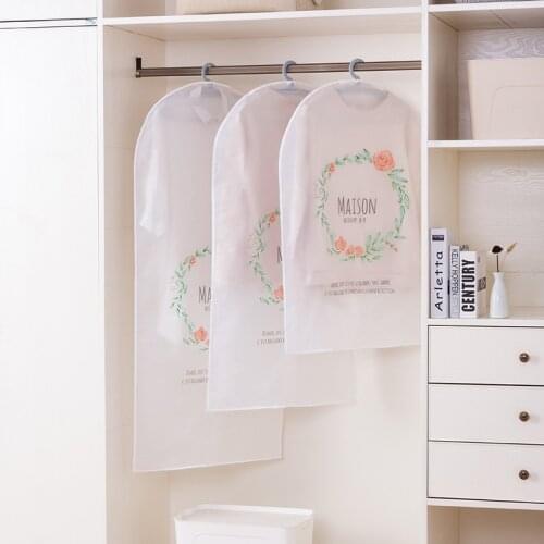 Clothes Hanging Garment Dress Suit Coat Dust Cover Home Storage Bag Pouch Case Organizer Wardrobe Hanging Clothing Organizer