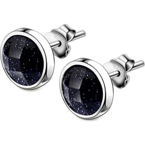 7MM Square Round Black Zircon Stud Earrings For Men Vintage Fashion Jewelry Rhombic Section Male Cool Punk Earrings Stylish Man