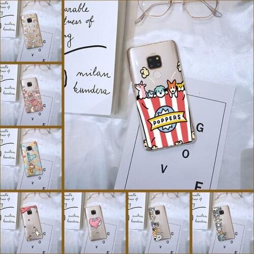 TPU Cute Dog Cat Kawaii Puppy Phone Case Silicone For Huawei Mate 9 10 20 Pro Soft Back Cover For Huawei Mate 7 8 9 10 20 Lite