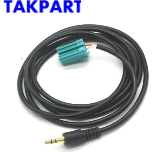 TAKPART 3.5MM AUX INPUT ADAPTOR CABLE LEAD For RENAULT CLIO MEGANE LAGUNA SCENIC