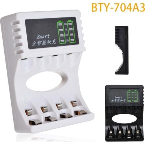 1pc 4 Slots LED Battery Charger Smart Rechargeable Battery Chargers 2 Colors For AA/AAA Ni-MH/Ni-Cd Rechargeable Battery