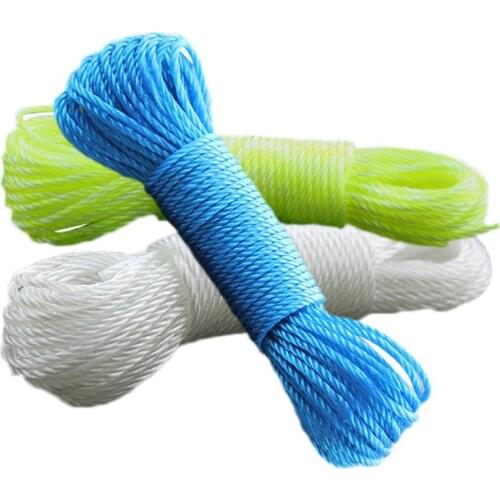 Clothesline 10m/20m Long Washing Rope Clothes Line Nylon Clothes Hanger Dryer Airer Laundry Nylon Rope Garden Supplies