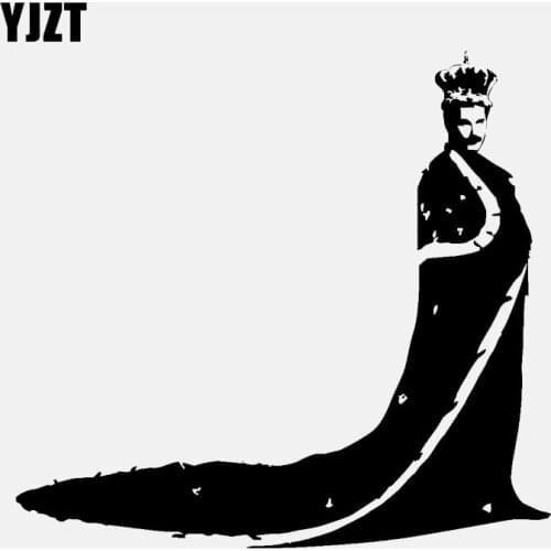 YJZT 15.7CM*14.6CM Freddie Mercury Rock Queen Car Sticker Vinyl Decals Black/Silver C3-0569