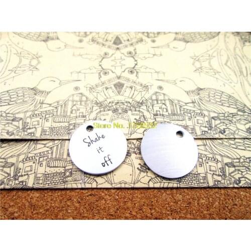 10pcs-stainless steel Charms "shake it off" DIY Charms Pendants for necklace/bracelet/keychain DIY jewelry