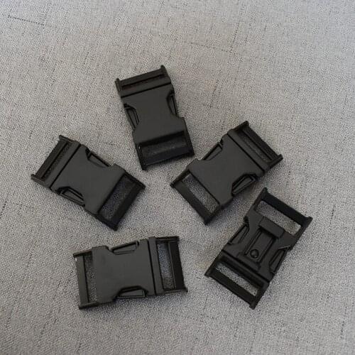 100 Pieces 20mm Black Quick Side Release Metal Buckles for Webbing Tactical Belt DIY Outdoor Luggage Accessories