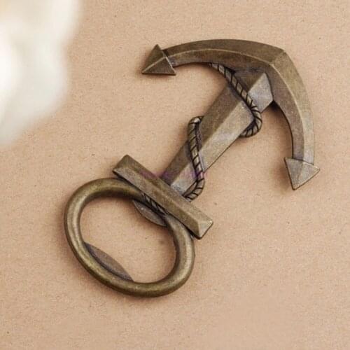 100Pcs/Lot 3D Anchor Shaped Beer Opener Metal Retro Zinc Alloy Sea Direction Anchor Beer Bottle Opener Wedding Favor Gift