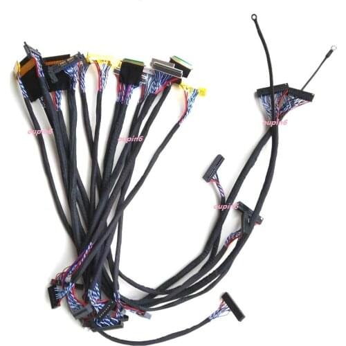 14 Pcs LCD LED LVDS cable for 12''-65'' Panel V29 V59 20pin 30pin 40pin 51Pin universal compatible shieled wire
