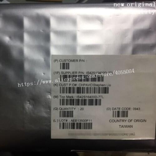 2PCS IS42S16400D-7TL IS42S16400D IS42S16400 IS42S Brand new and original chip IC