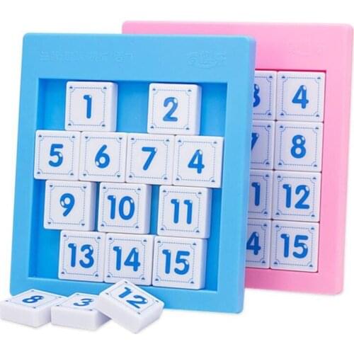 3D Slide Puzzle Plastic Building Childrens Early Educational Toys Numbers Digital Learning Jigsaw Game Developing Toy Kids Gift