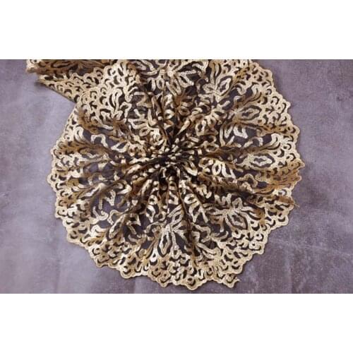 5Meters Bilateral Lace Trim 32cm Wide Fabric Embroidered Ribbon for Woman Lingerie Underwear Accessories