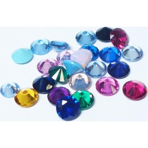 5A Cubic Zirconia Gems Multicolor Brilliant Cut Round Shape Loose CZ Stones Synthetic Gems Beads For Jewelry 0.8~15mm