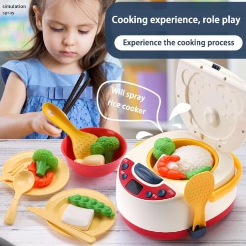 Childrens Family Toys Family Cooking Toys Baby Cooking Boys Girls Kitchen Simulation Kitchenware Set Mini Rice Cooker