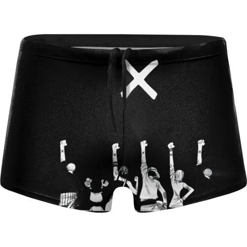Men Japanese Anime beach swimming trunks Straw Hat Pirates (2) Swimsuit Boy for the sea Pool
