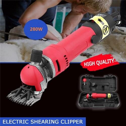 280W Electric Sheep Goat Shearing Machine Rechargeable Shearing Clipper Wool Scissor Electric Shears 2400rpm Adjustable with Box