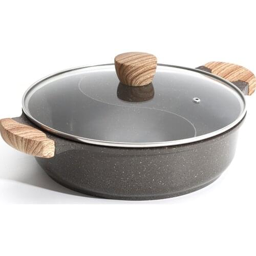 Shabu pan Japanese style hot pot yuanyangguo electromagnetic stove gas stove universal thicken non stick frying pans