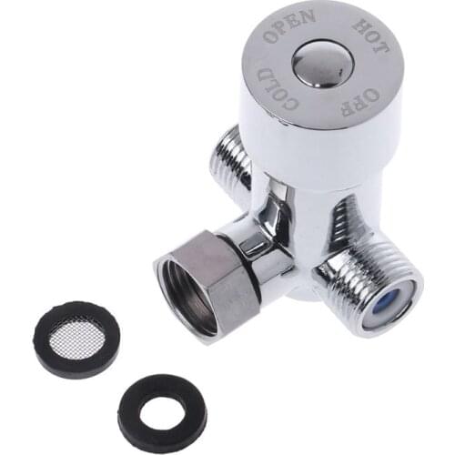 G1/2\" Hot & Cold Water Mixing Valve Thermostatic Mixer Two In & One Out X7YF