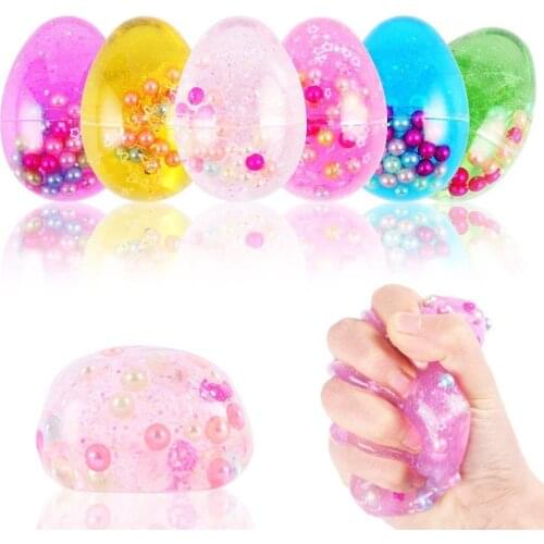 6Pcs Colorful Slime Fluffy Mud Pearl Crystal Slime Modeling DIY Clay Light Foam Mud LBV