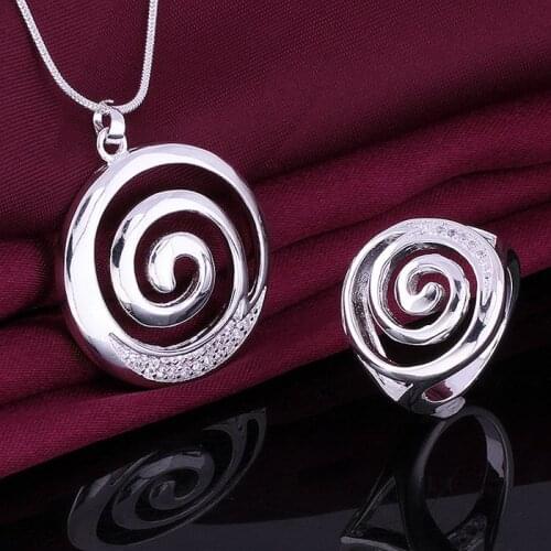 Hot selling 925 fashion Whirlwind N+R Jewelry Set SMTS629