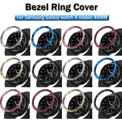 Bezel Ring Styling for Samsung Galaxy Watch 4 classic 46mm Smart Watch Bracelet Ring Case Protection Cover for Watch4 classic 42