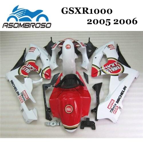 Injection mold ABS plastic Fairing kit for Suzuki GSXR1000 2005 2006 white red K5 K6 GSXR1000 motorcycle Fairings parts LK11