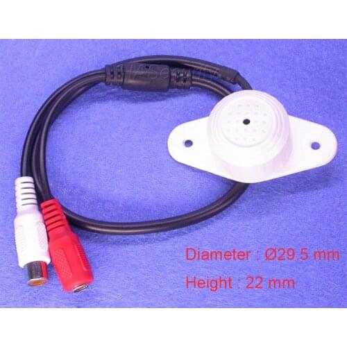 Sound monitor MIC microphone with pre-amplifier for CCTV IP camera Volume output Adjustable