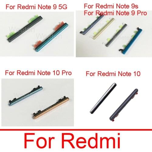 Power & Volume Side Button For Xiaomi Redmi Note 9S 9s 9 Pro Volume Power On Off Side keypads Replacement Parts