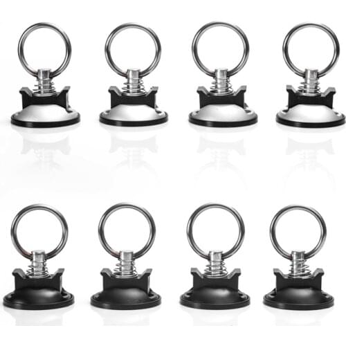 Motorcycle Round Anchor Point Tie Down Kit Bolt 4 Pack On Fitting Kit with Quick Release