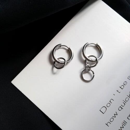 Punk Contracted Ear Ring Hip-Hop Personality Cold Wind Cool Earrings Asymmetric Pendant Jewelry Gifts Men And Women