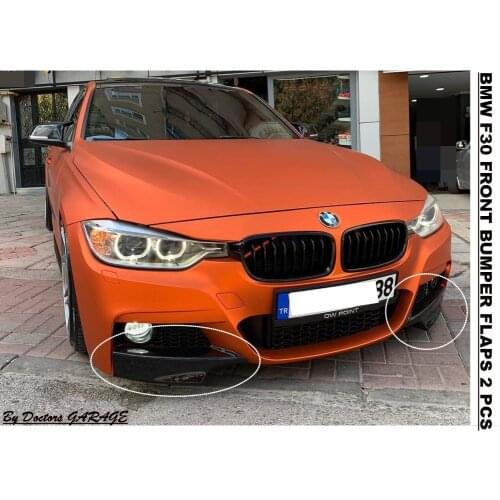 Front Bumper Flaps BMW F10 F30 E90 E92 Front Lip Attachment 2 Pieces Car Styling Auto Accessory Spilitter Diffüser Black Sport