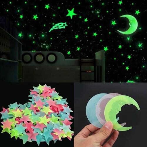 Wall Stickers Luminous Stickers Fluorescent Stars Shine In The Dark Glow In The Dark Stars Star Fluorescent Ceiling