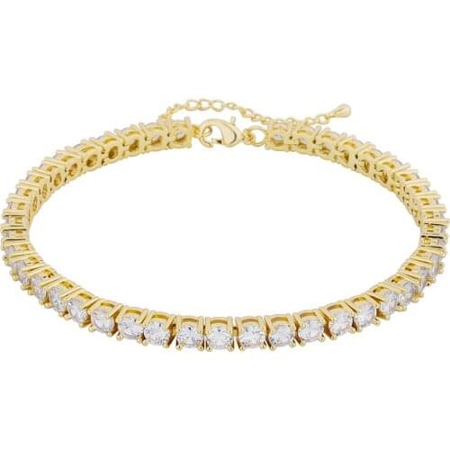 NEW Fashion AAA CZ HIP HOP High Quality Personality Iced Out 5mm Tennis with 1.5inch Tail Chain Anklet Men and Women Jewelry