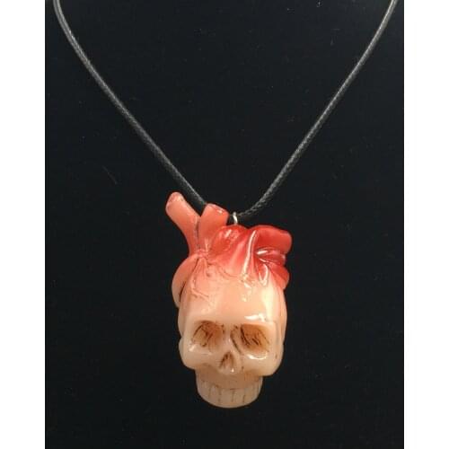 Blood Skull Necklace, Skull Pendant, Skull Gift, Skull Jewelry, Skull Lovers, Gothic Skull. Halloween