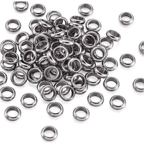 PandaHall 100pcs 4mm 5mm 6mm 7mm 8mm Ring 304 Stainless Steel Metal Jewelry Findings Bead Spacers