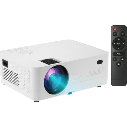 Portable Home Theater LED Projector 1080P Supported 6500 Lux Home Video Movie Projector 140 Inch Display Built-in Speaker