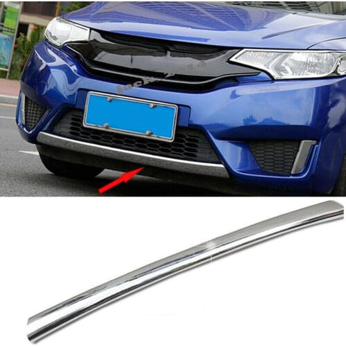 Silver Front Lower Bumper Molding Garnish Protector for Honda Jazz FIT GF 2014 2015 2016 2017