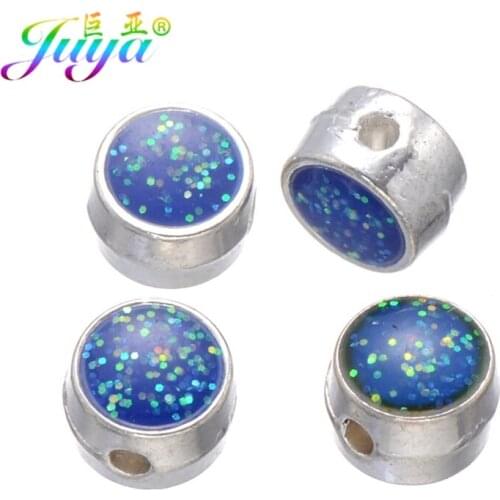 Mermaid Series Jewelry Findings 5mm Enamel Bling Gold Charm Beads Accessories For Women Handmade Beading Jewelry Making