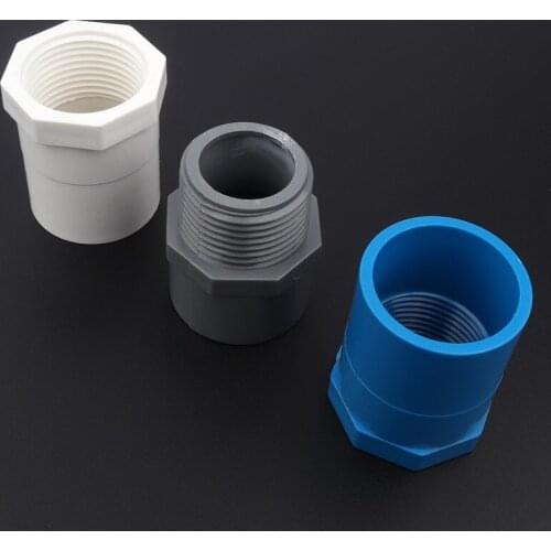 3pcs 40mm~1 1/4" Female/Male Thread PVC Connector Garden Irrigation Water Pipe Connectors Aquarium Fish Tank Adapter Tube Joints